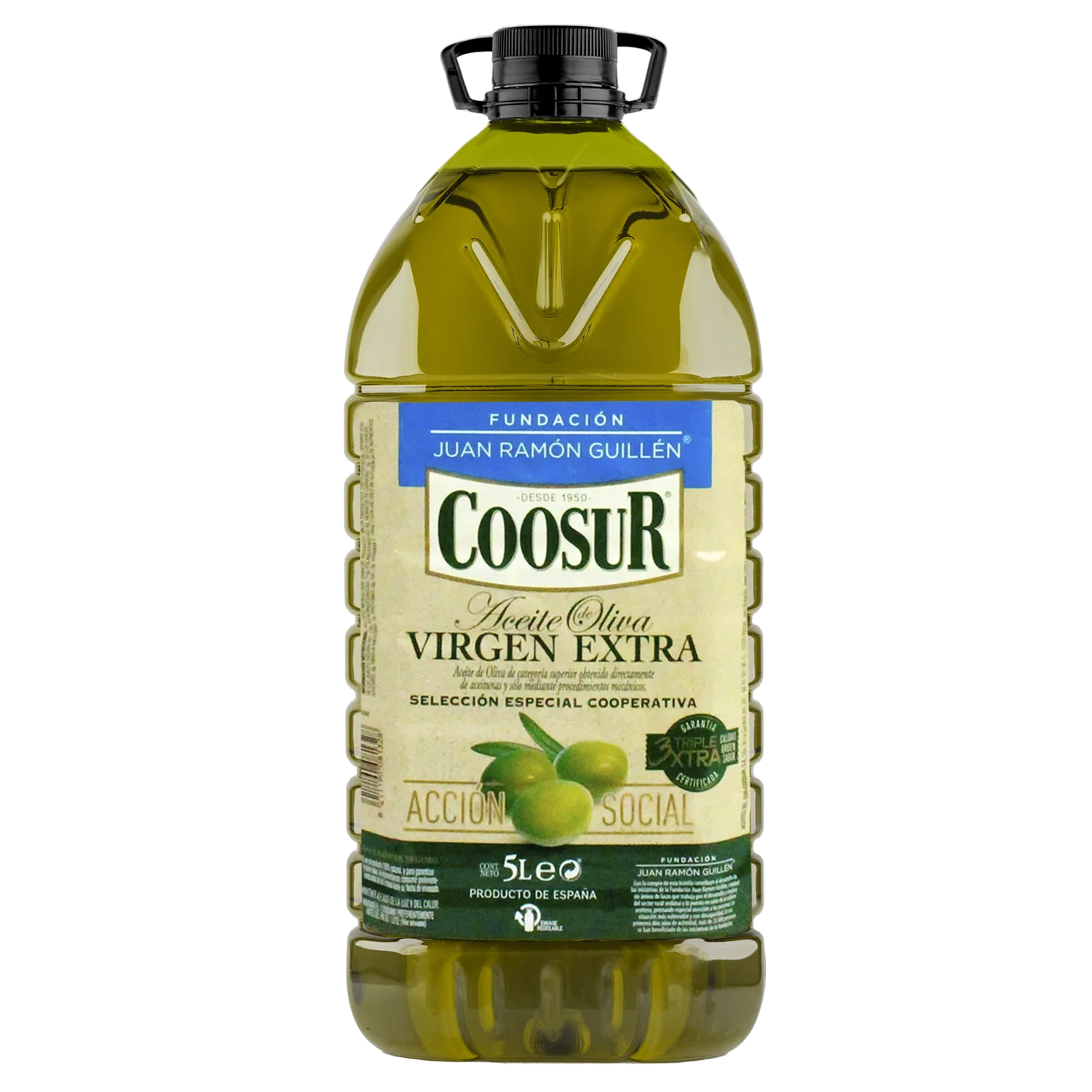 Pack 2 garrafas de AOVE Selección Cooperativa FJRG 5L + 1 Squizz Cosecha